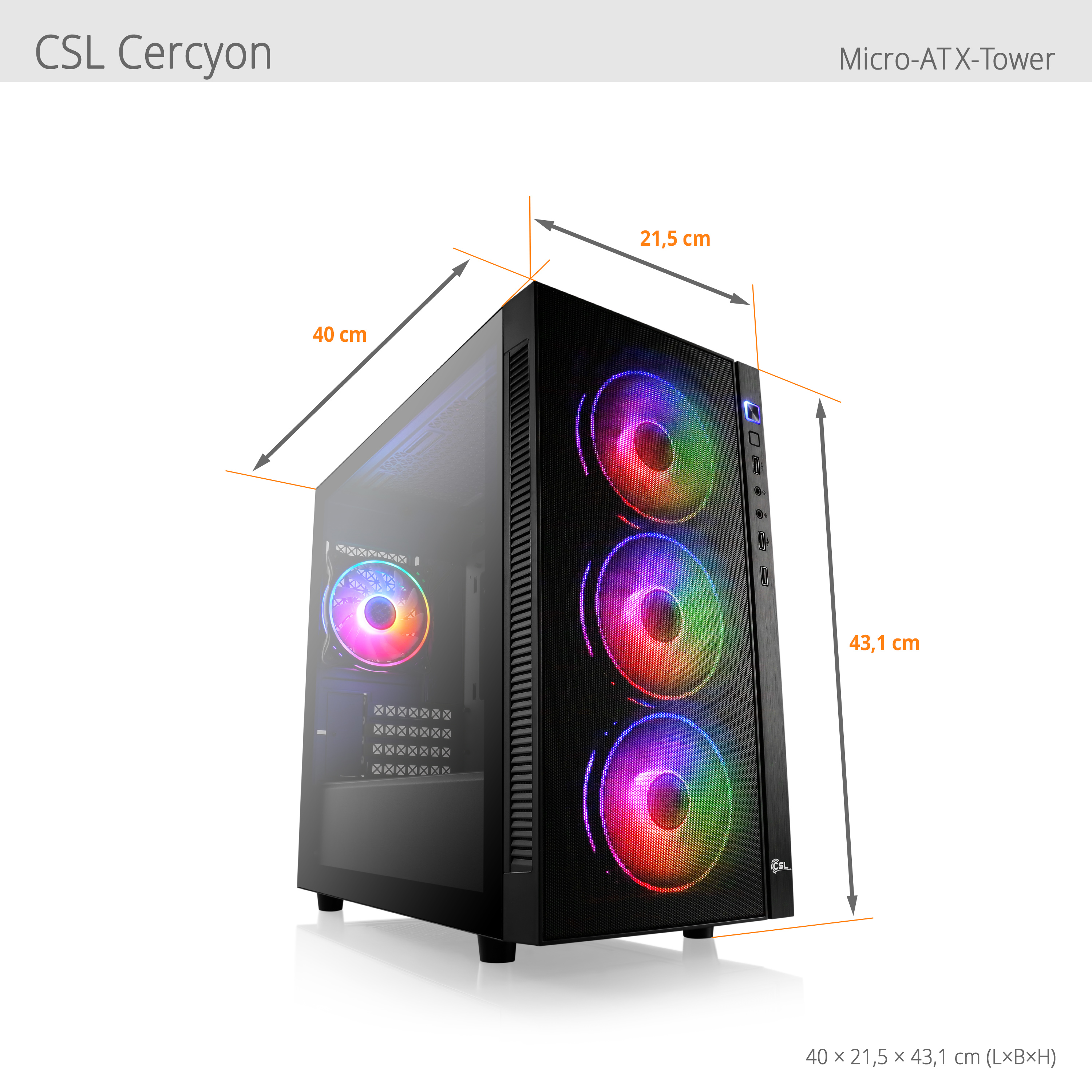 CSL Gaming Home AMD AMD M10530H, Prozessor, PC Ryzen™ Desktop-PC GB GB mit (64 SSD, Bit), RAM, 1000 11 16 Windows 7