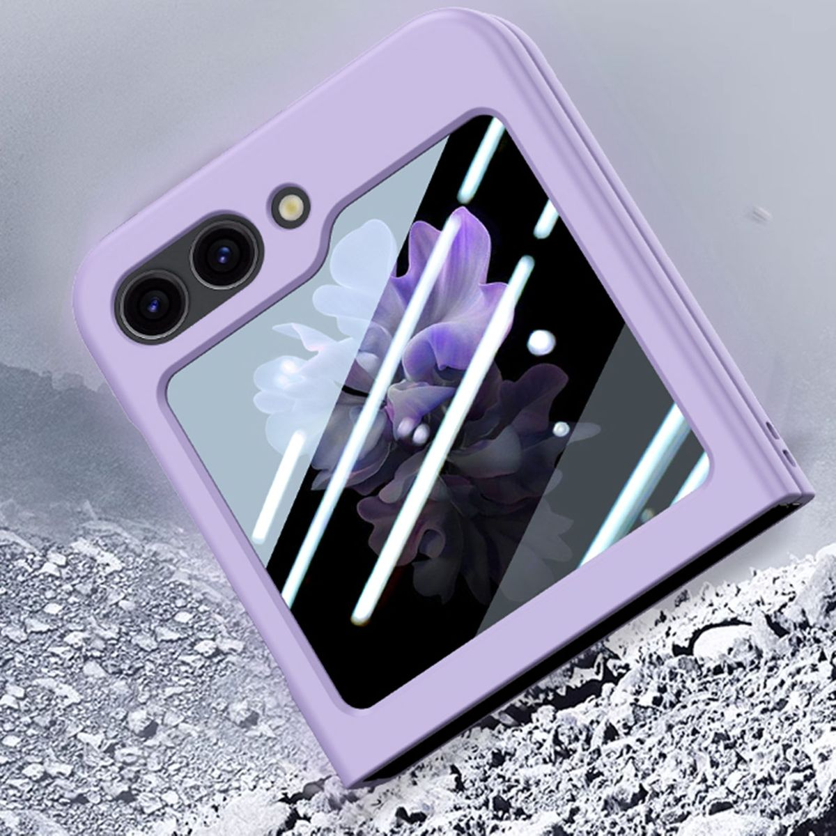 Flip5 Samsung, KÖNIG 5G, Backcover, DESIGN Case, Zitronengelb Galaxy Z
