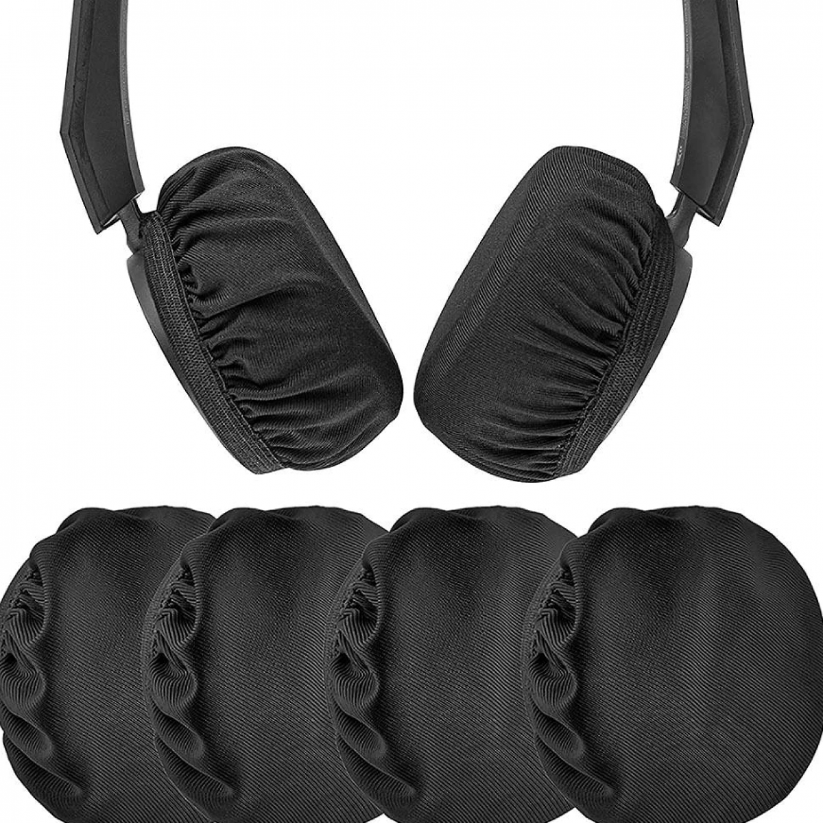 INF Staubschutzhülle für 4-Paar-Kopfhörer, Kompakttasche, Universal, Universal, Schwarz