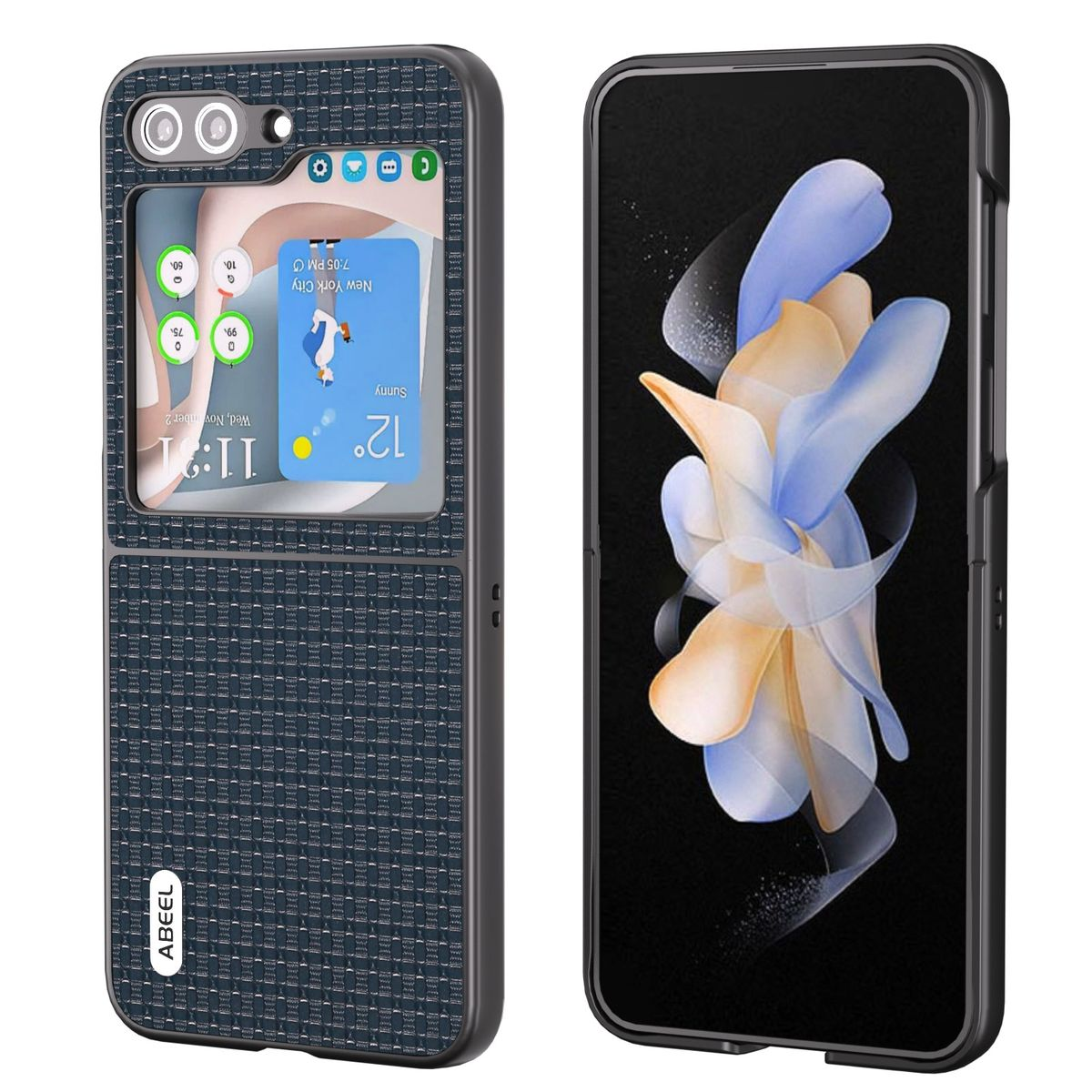 DESIGN Flip5 Case, Backcover, Samsung, Z 5G, KÖNIG Blau Galaxy