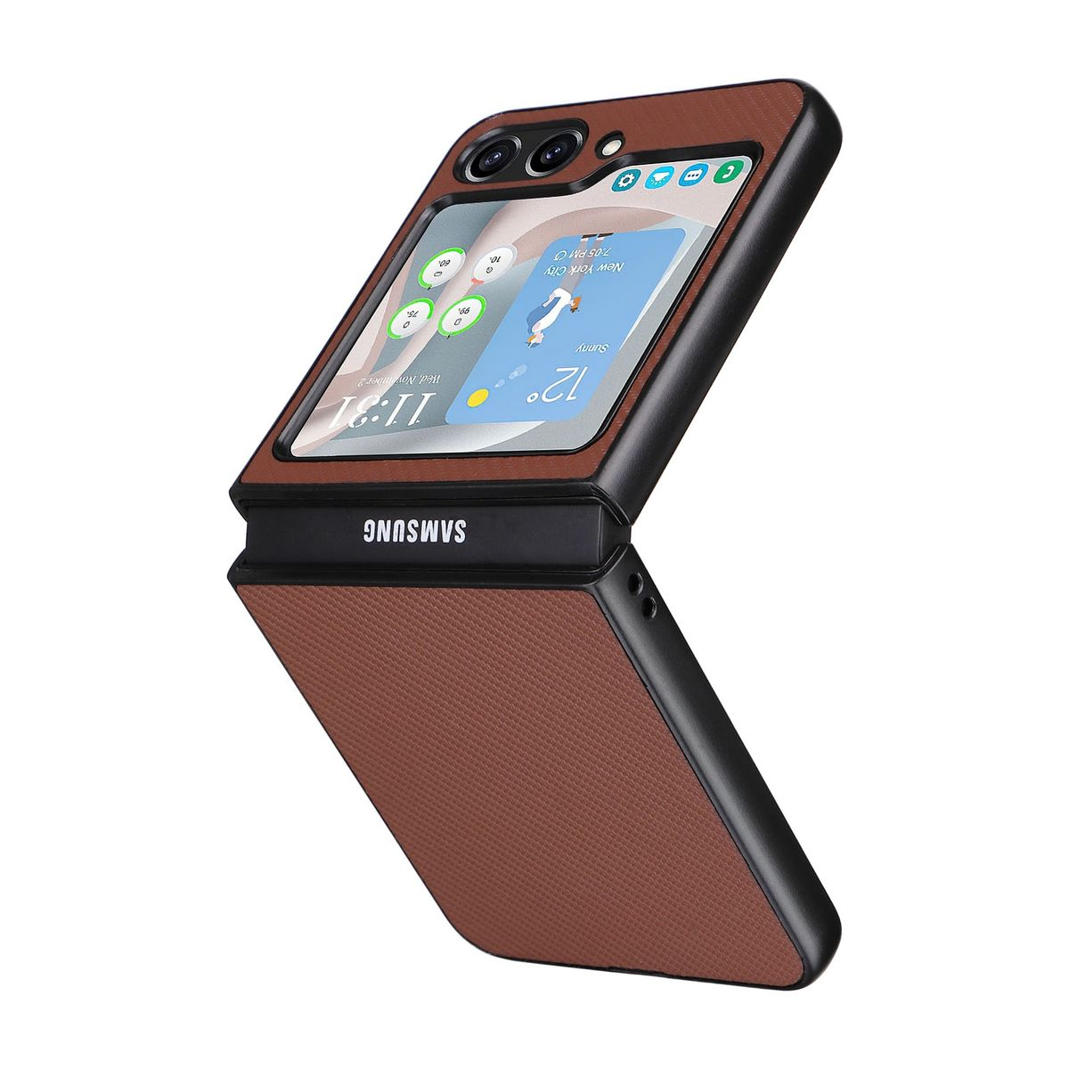 5G, KÖNIG Case, Braun Flip5 DESIGN Backcover, Galaxy Z Samsung,