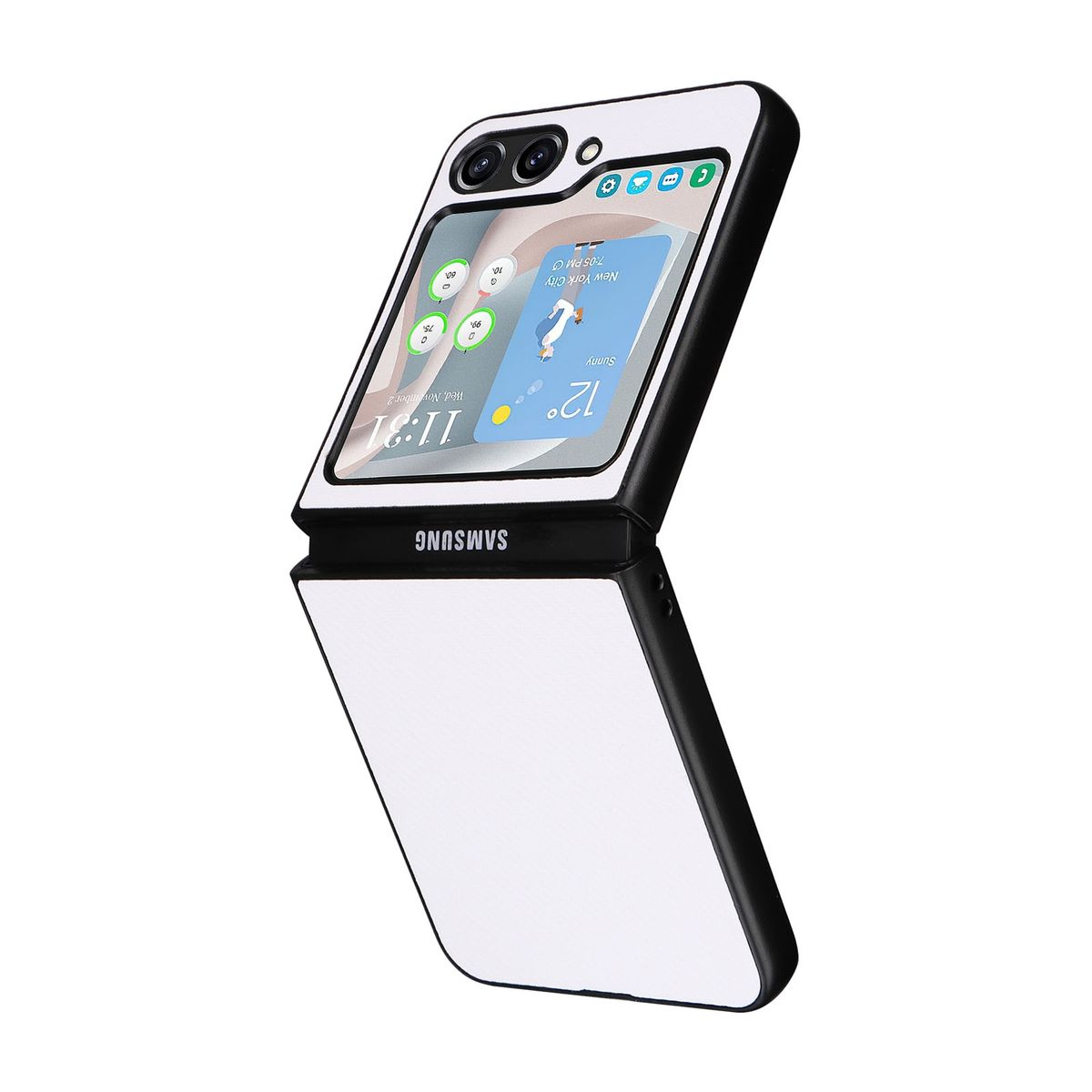 KÖNIG DESIGN Case, Backcover, Samsung, Galaxy Z Flip5 Weiß 5G