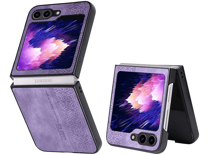 Z Case, Flip5 Samsung, Backcover, Galaxy 5G, DESIGN Lila KÖNIG