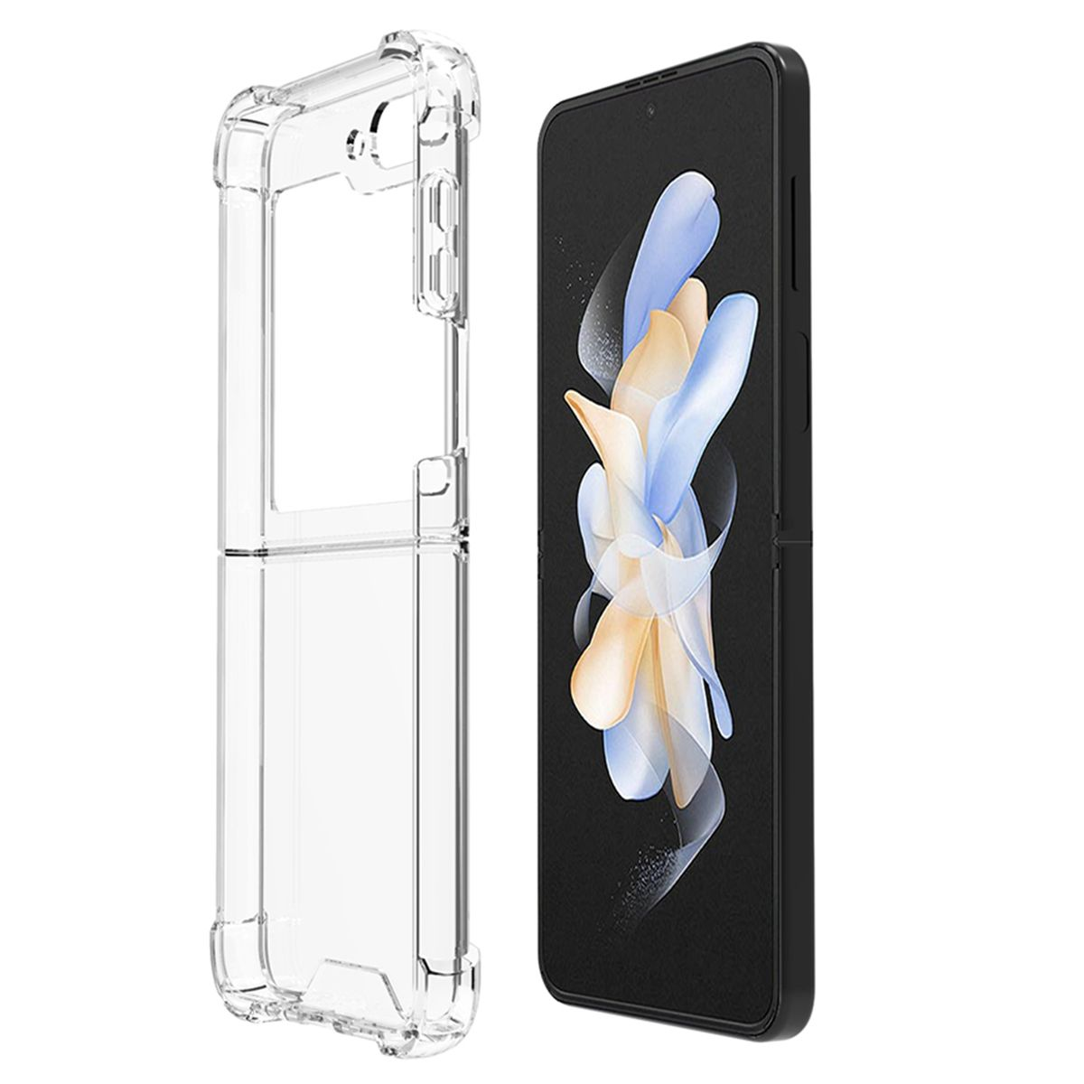 5G, DESIGN Backcover, Case, Flip5 Z KÖNIG Transparent Galaxy Samsung,