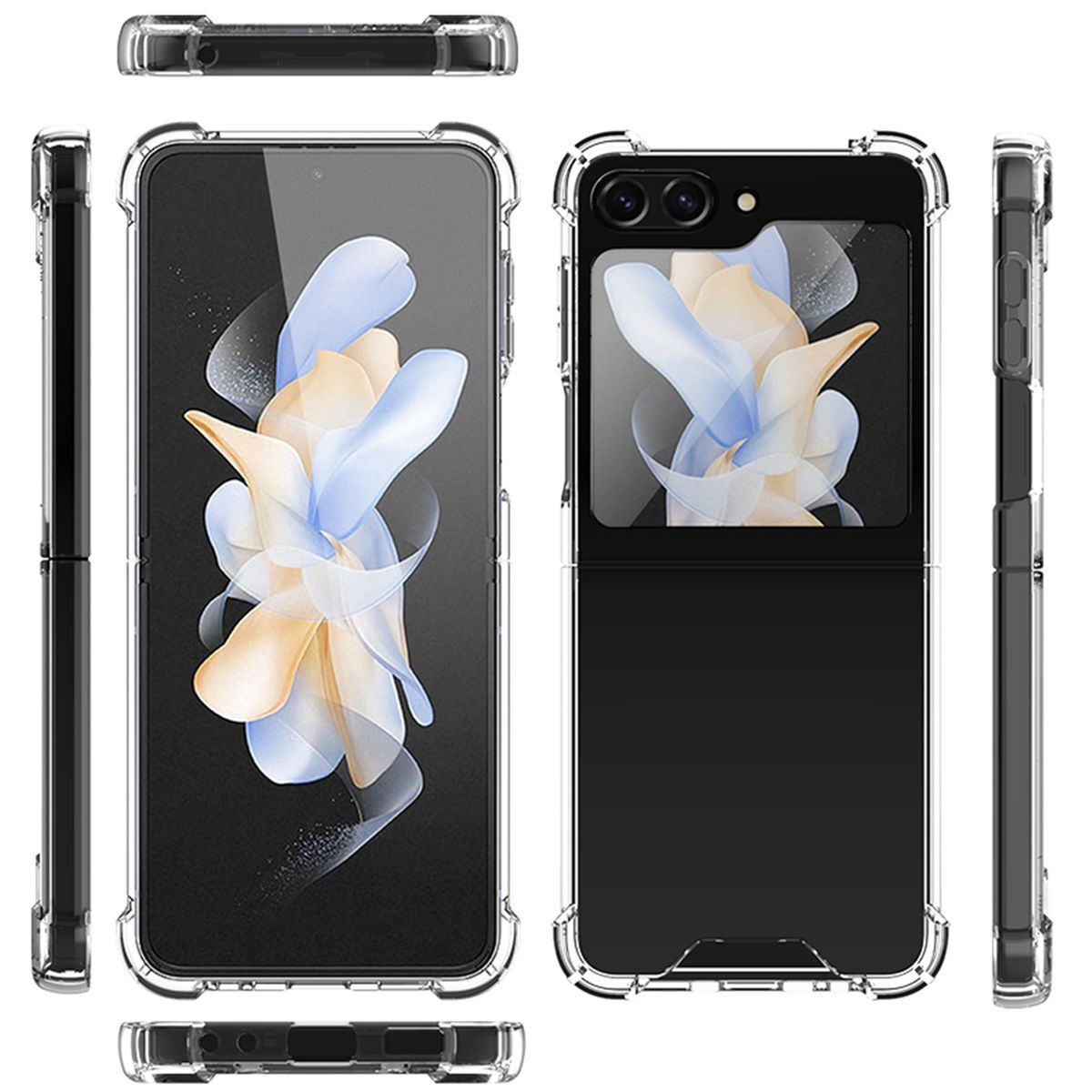 Galaxy Transparent Samsung, 5G, DESIGN Backcover, Case, Flip5 KÖNIG Z