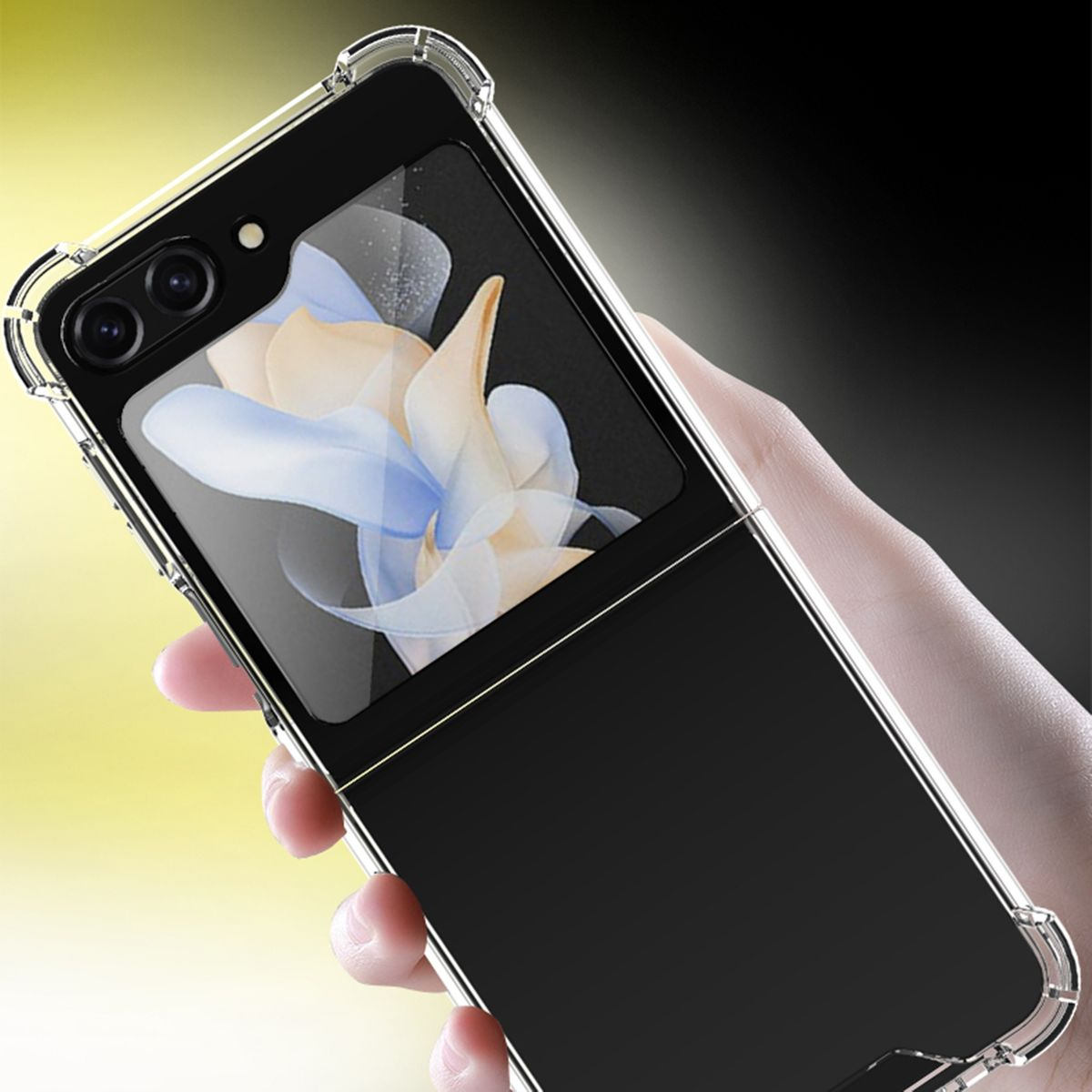 5G, DESIGN Backcover, Case, Flip5 Z KÖNIG Transparent Galaxy Samsung,