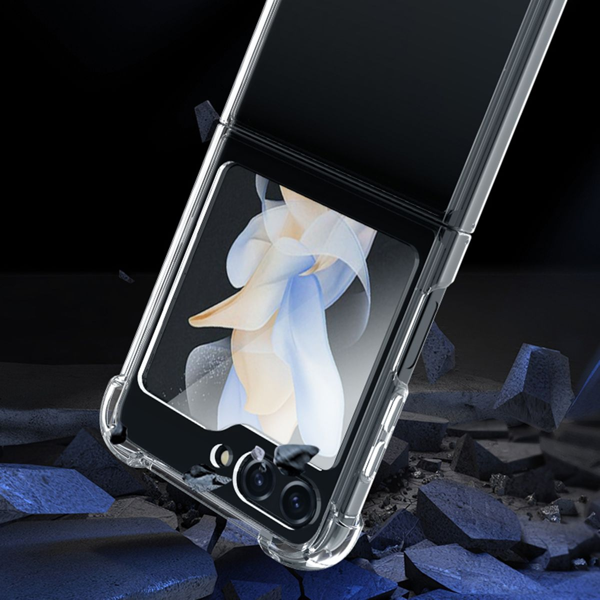 KÖNIG DESIGN Case, Backcover, Samsung, 5G, Z Flip5 Transparent Galaxy
