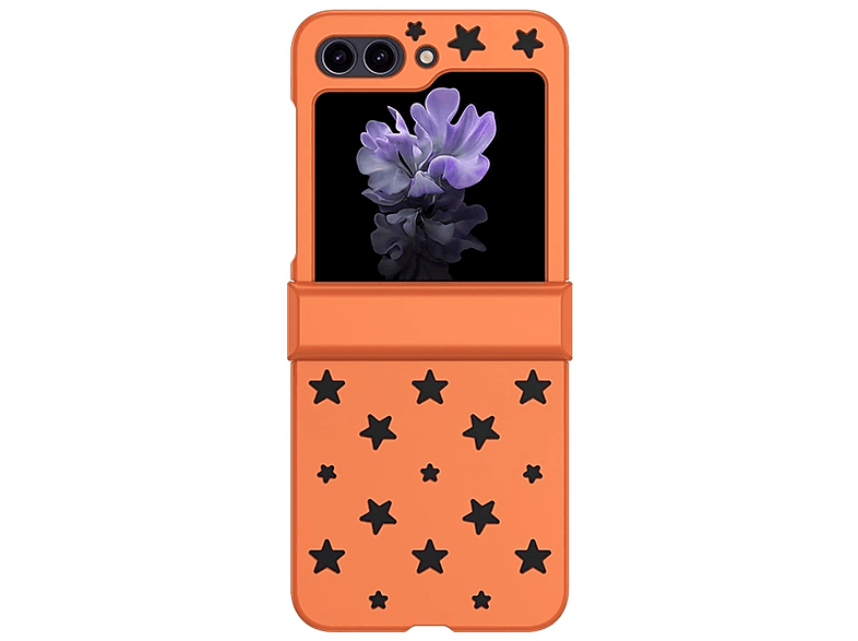 KÖNIG DESIGN Case, 5G, Z Orange Flip5 Galaxy Backcover, Samsung