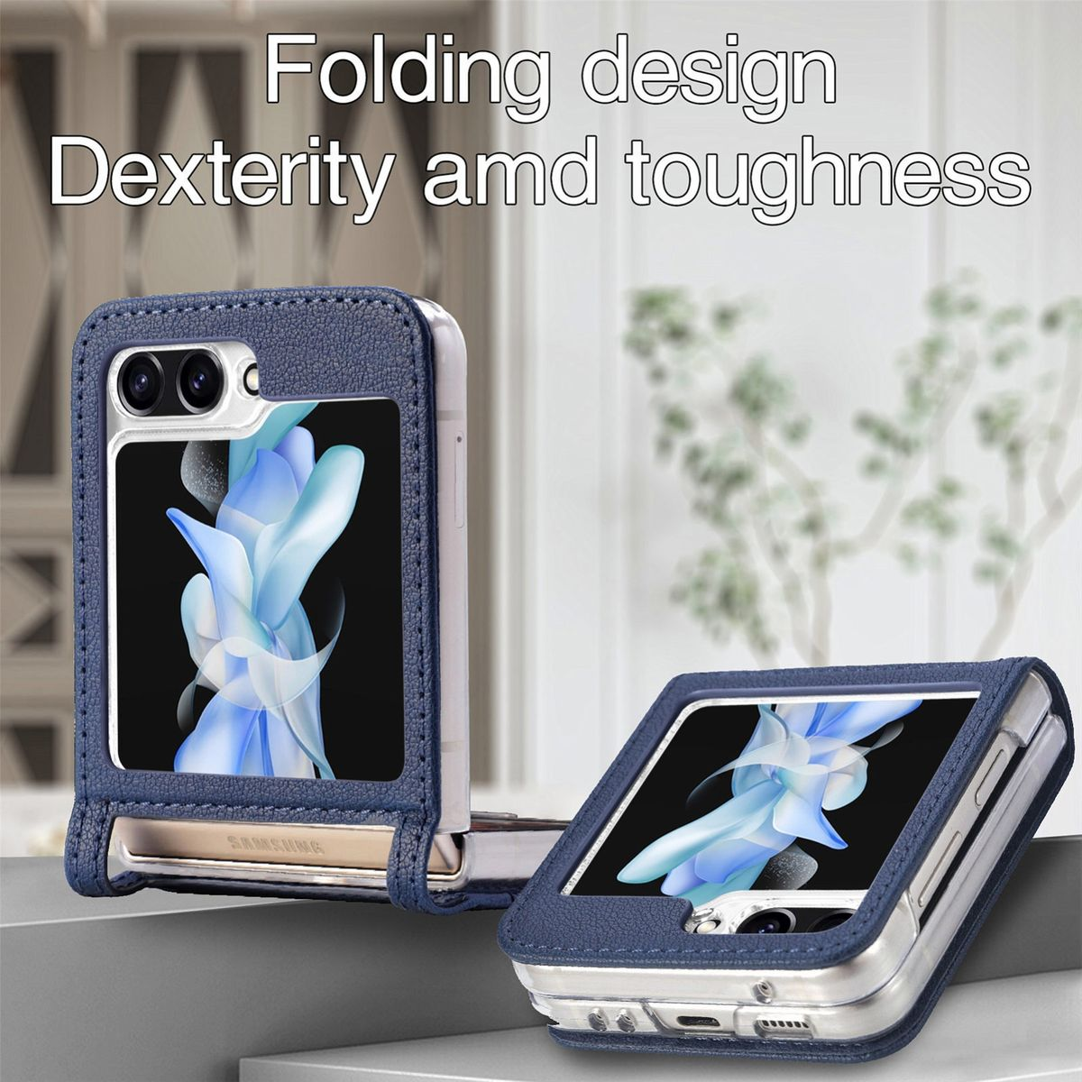 KÖNIG DESIGN Blau Case, Samsung, 5G, Flip5 Z Galaxy Backcover