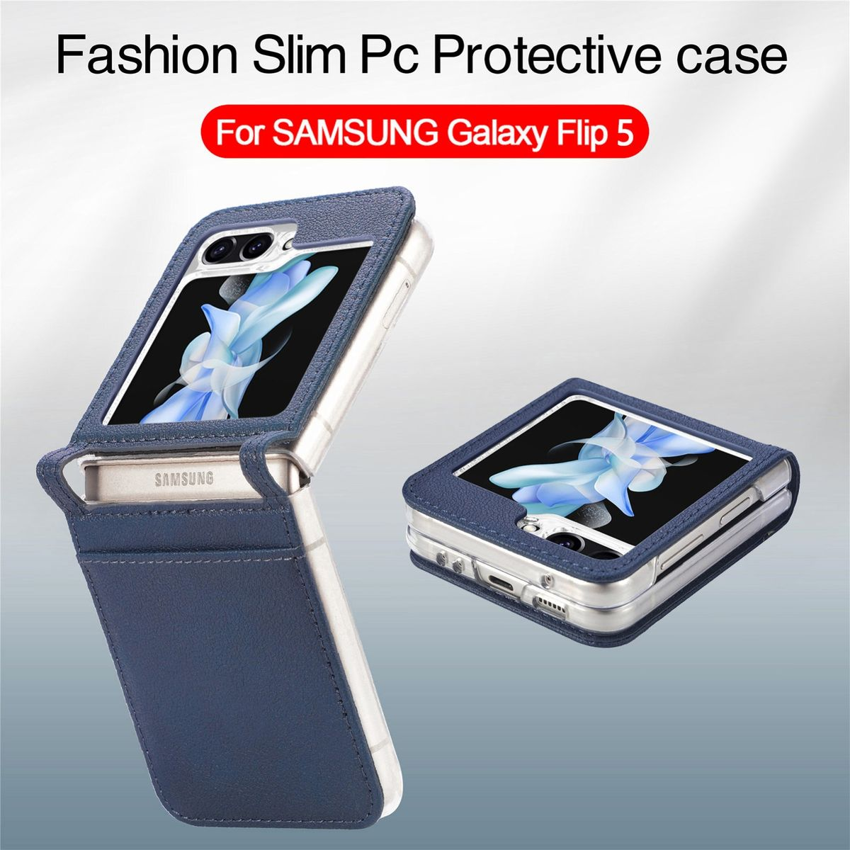 Galaxy 5G, Backcover, Samsung, Case, Flip5 Blau DESIGN Z KÖNIG