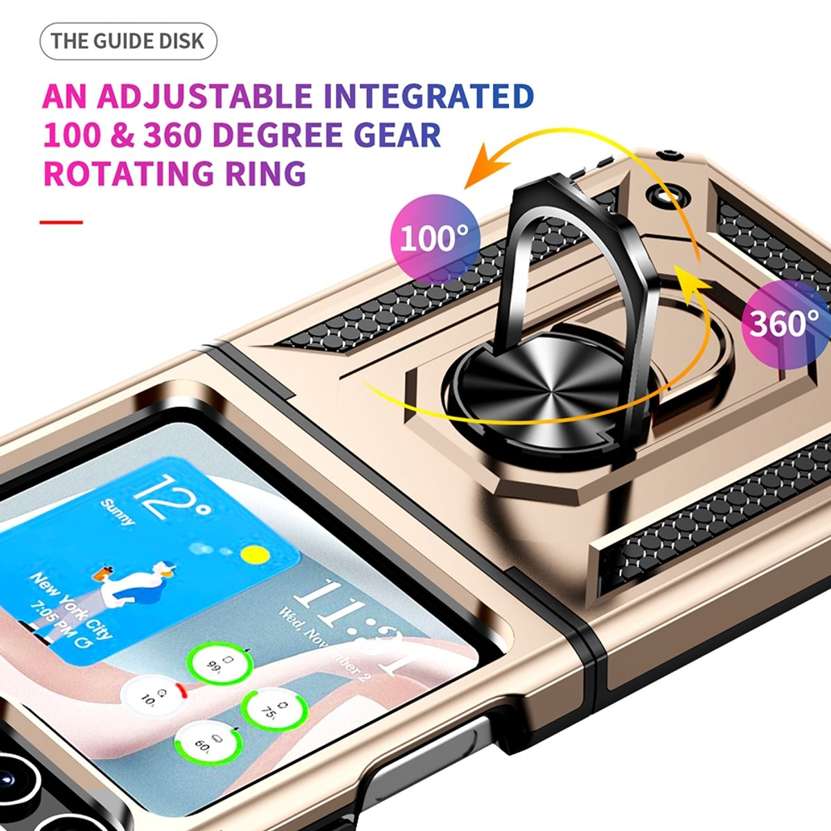 DESIGN Galaxy Gold KÖNIG 5G, Case, Z Samsung, Backcover, Flip5