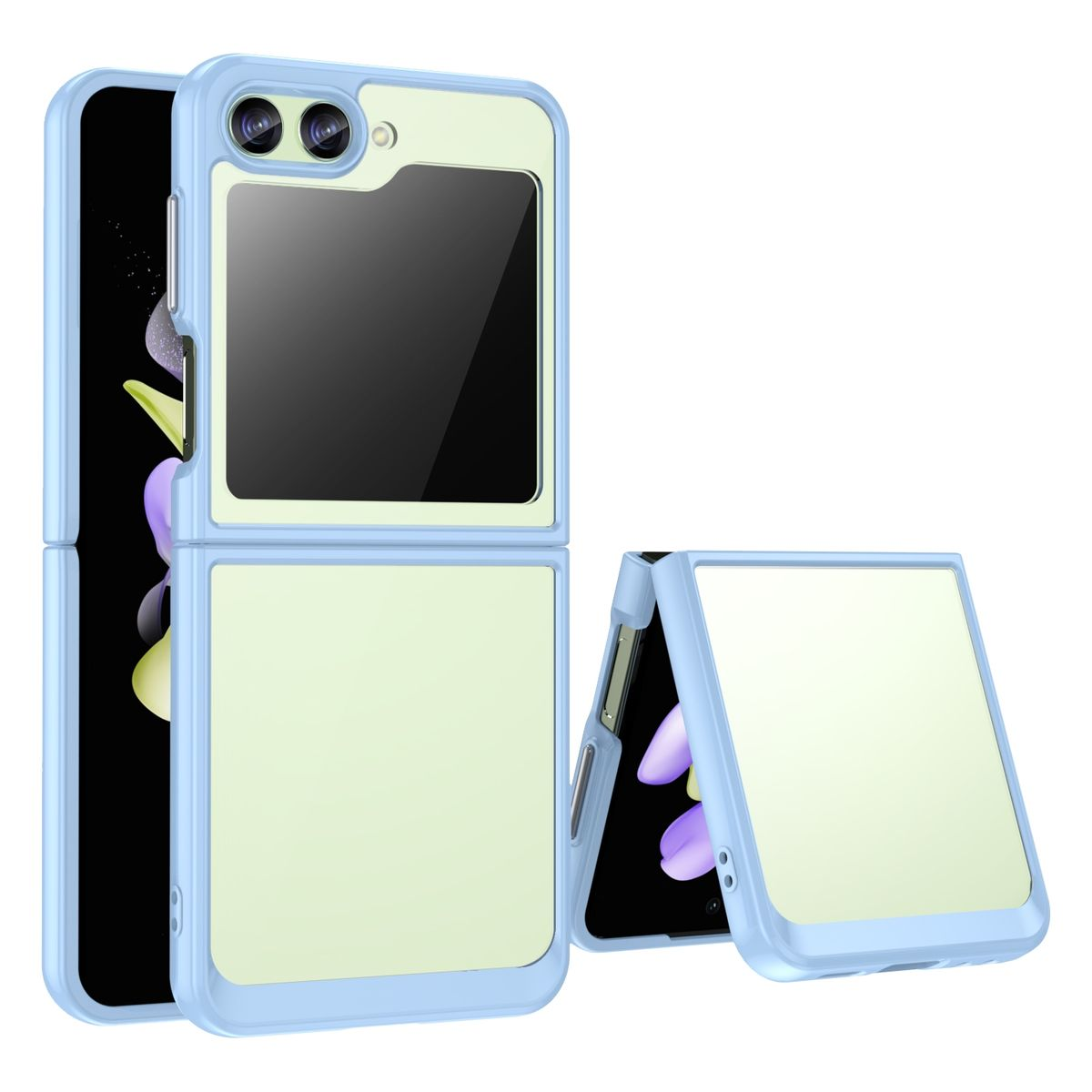 Samsung, Flip5 Blau Z Backcover, Case, DESIGN KÖNIG 5G, Galaxy