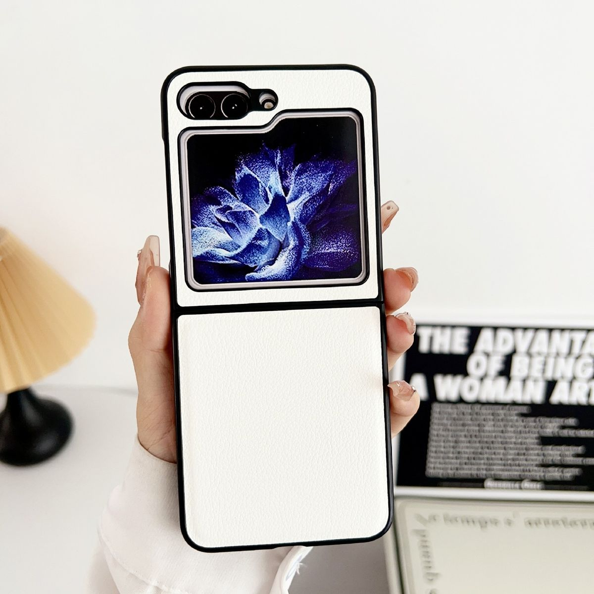 Samsung, 5G, KÖNIG Weiß Flip5 Galaxy Case, DESIGN Backcover, Z