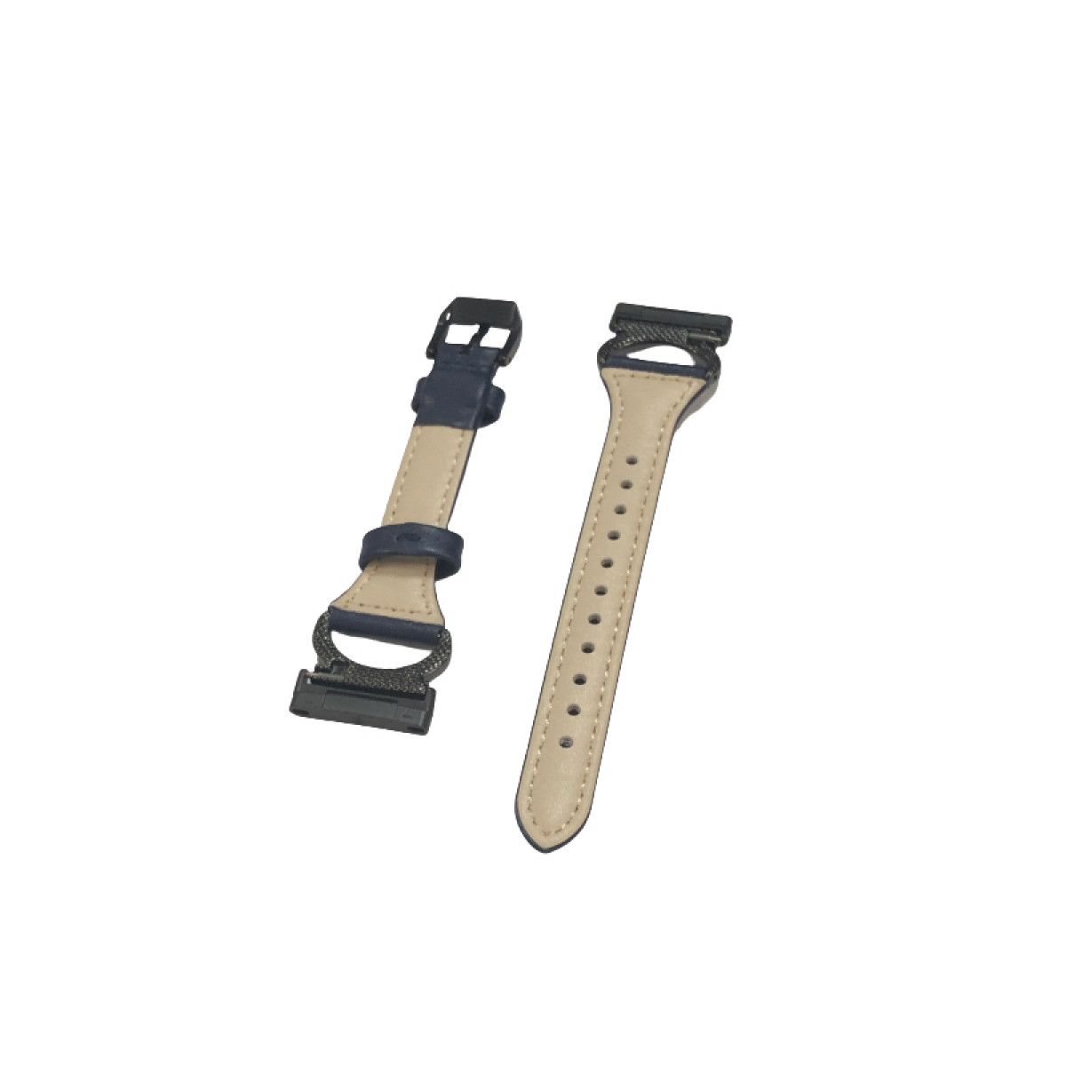 INF Bling-Zirkon-Armband 4, Versa Leder, Ersatzarmband, echtem aus Dunkelblau Fitbit