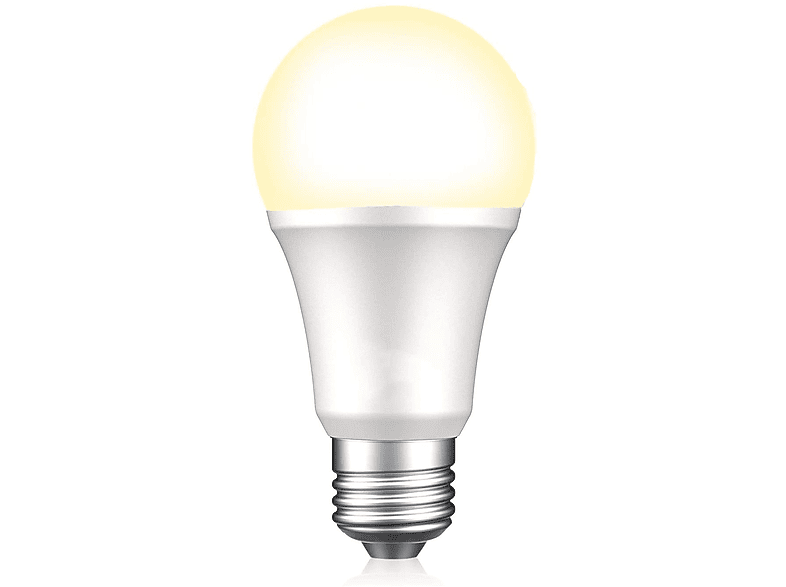 white mit LED-Glühlampe, Home INF WiFi E27 LED-Glühlampe Warm Smart 9W -