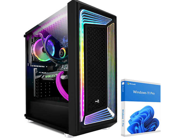 KRAFTPC Intel Core i7 13700KF, Windows 11 Pro, Gaming PC mit Intel® Core™ i7 Prozessor, 64 GB RAM, 2000 GB SSD, 2000 GB HDD, NVIDIA GeForce RTX™ 4080, 16 GB