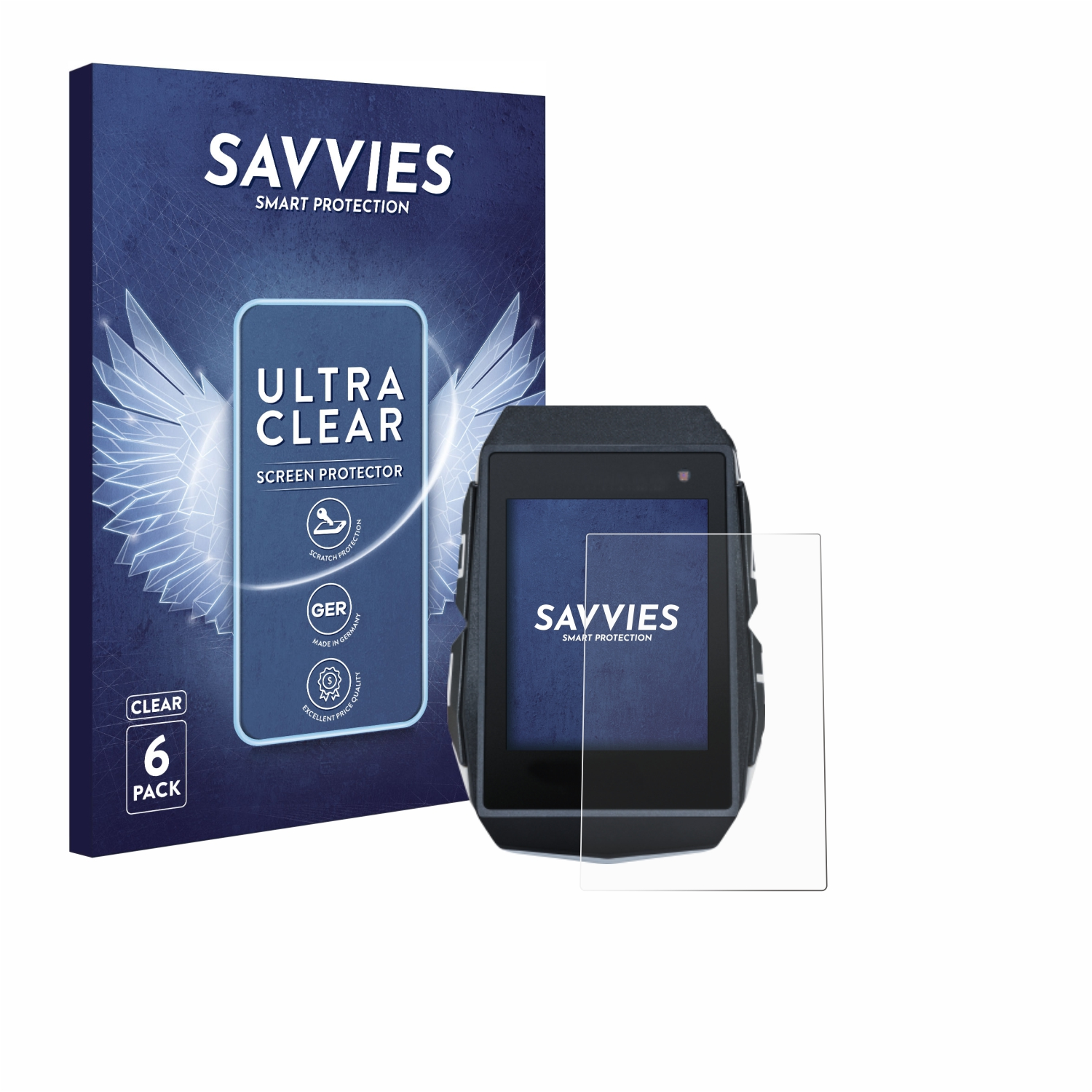 SAVVIES 6x klare Schutzfolie(für ROX Evo) Sigma 11.1