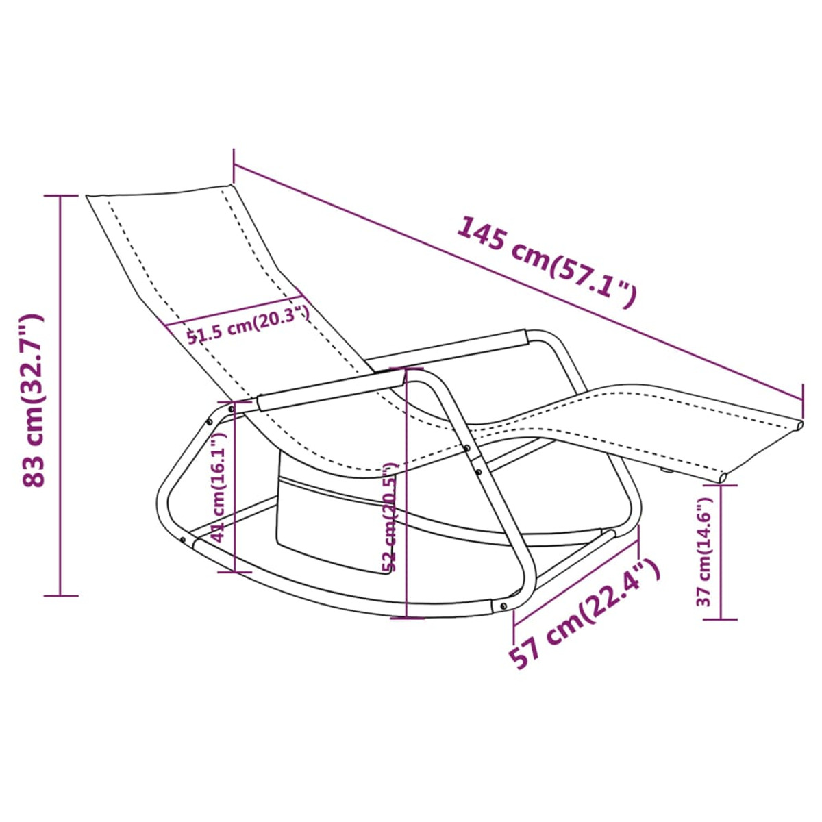 317592 Sonnenbett, Grau VIDAXL