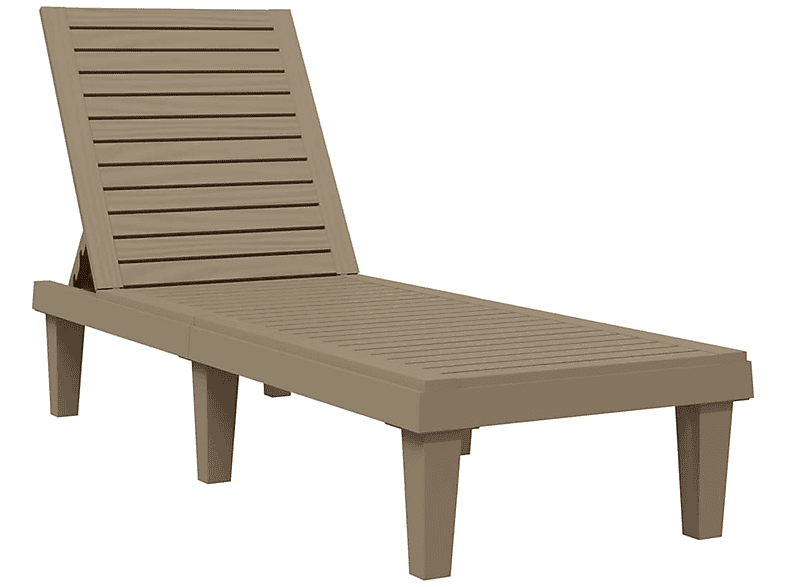 Hellbraun VIDAXL 364147 Sonnenbett,