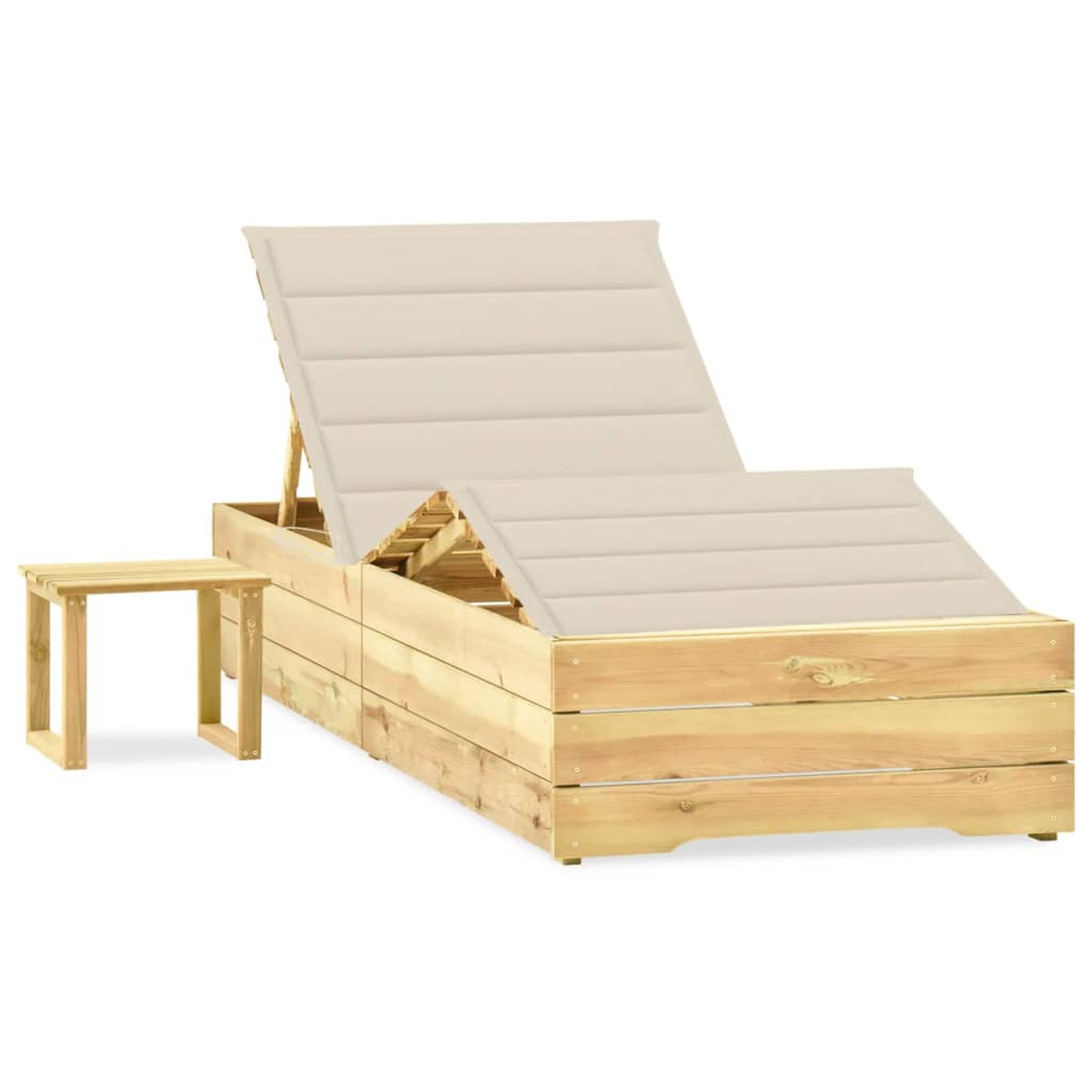 VIDAXL Cremeweiß 3065956 Sonnenbett,