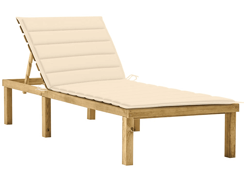 3065851 VIDAXL Sonnenbett, Cremeweiß