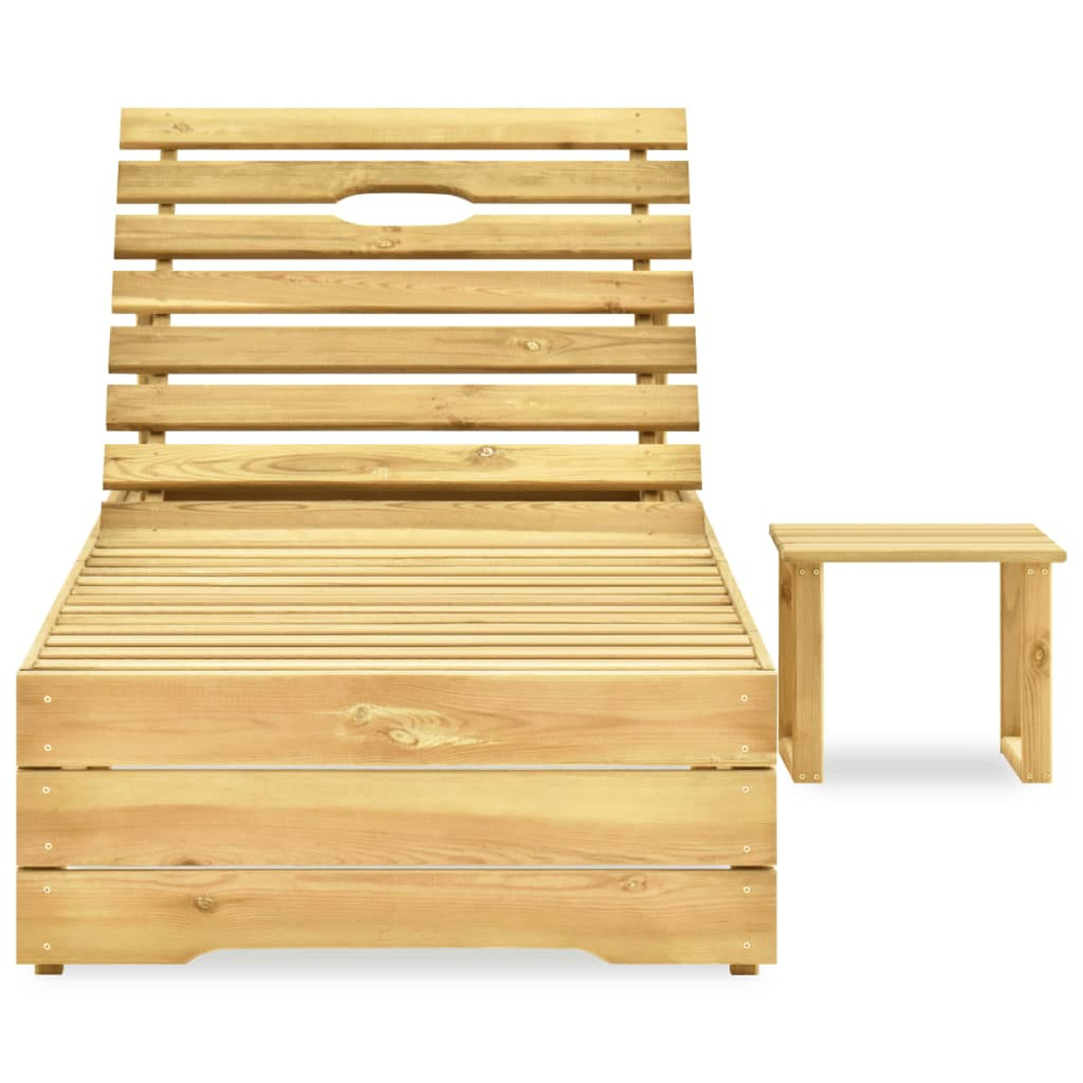 VIDAXL 315401 Sonnenbett, Holz-Naturfarben