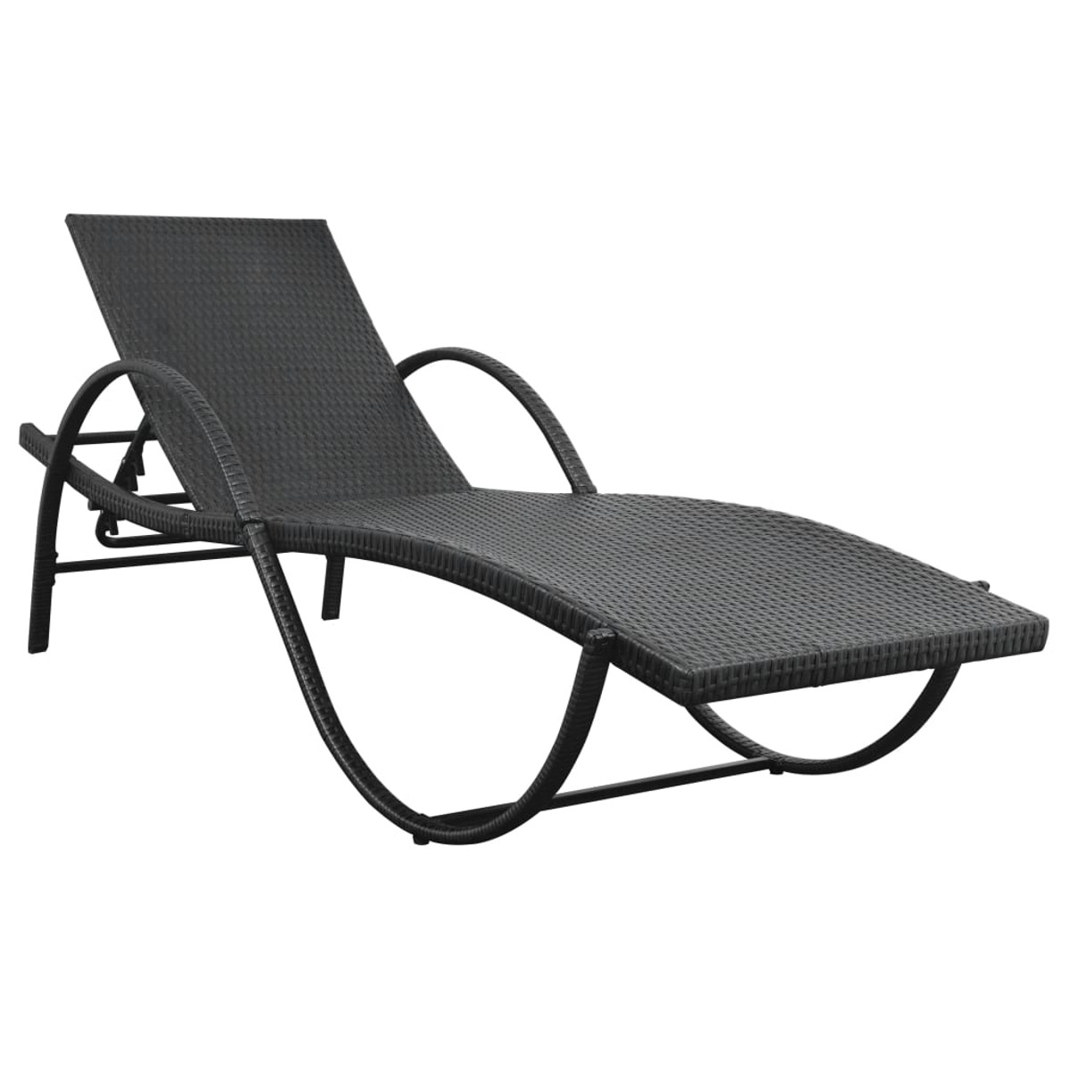 42884 VIDAXL Schwarz Sonnenbett,