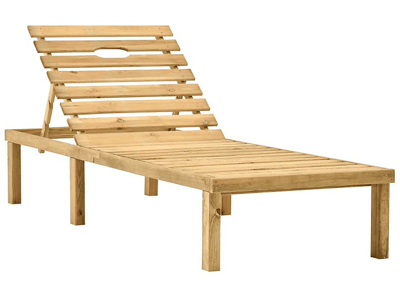 49087 Holz-Naturfarben VIDAXL Sonnenbett,