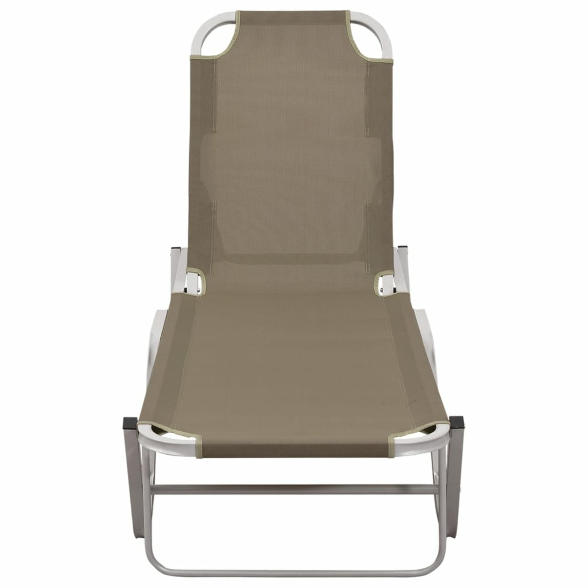 Taupe Silbern Sonnenbett, 310527 und VIDAXL