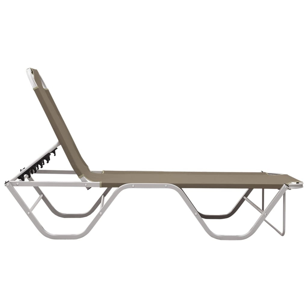 Taupe Silbern Sonnenbett, 310527 und VIDAXL