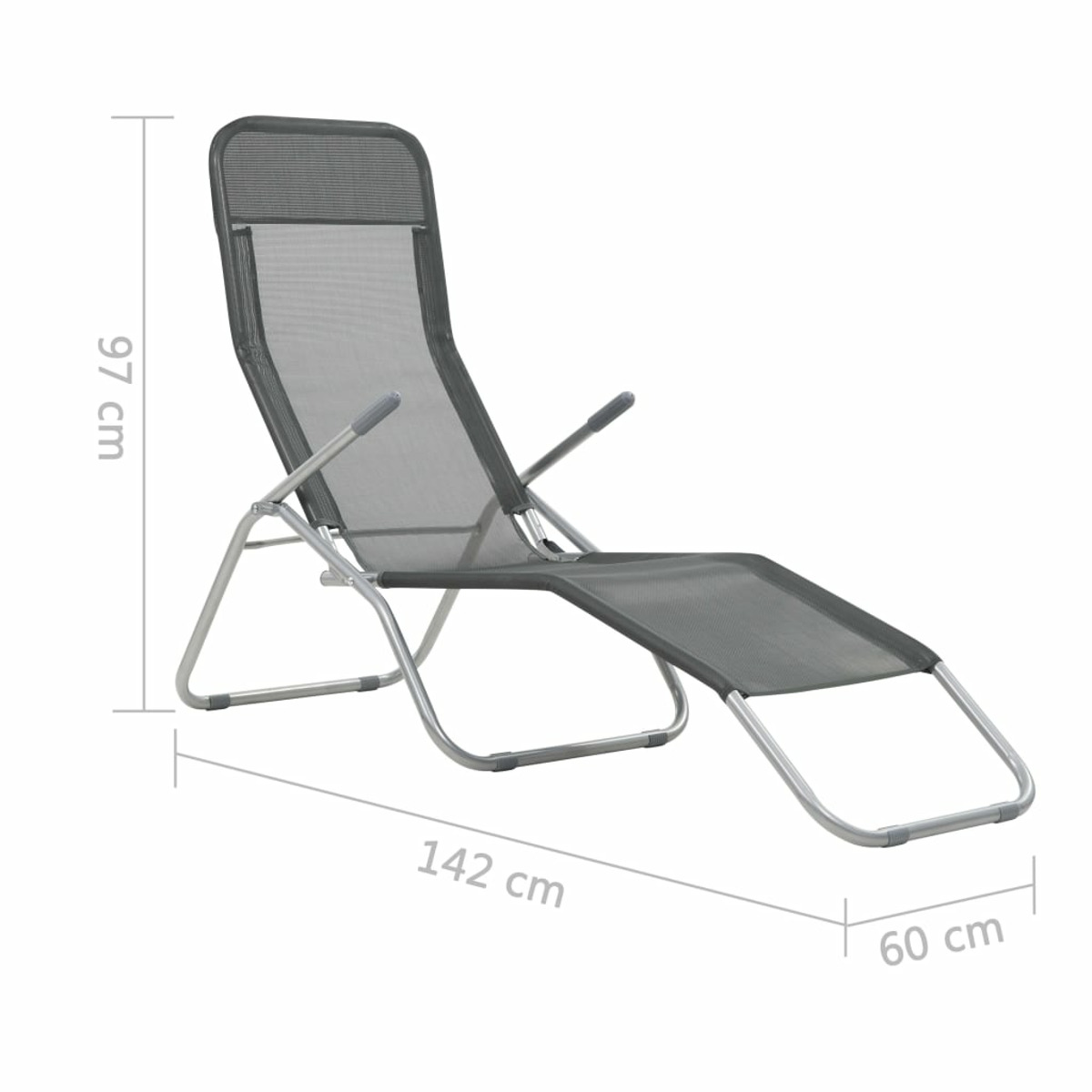 VIDAXL 44340 Anthrazit Sonnenbett