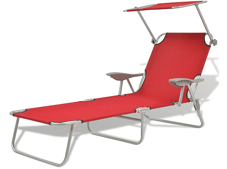 Sonnenbett, VIDAXL Rot 42933