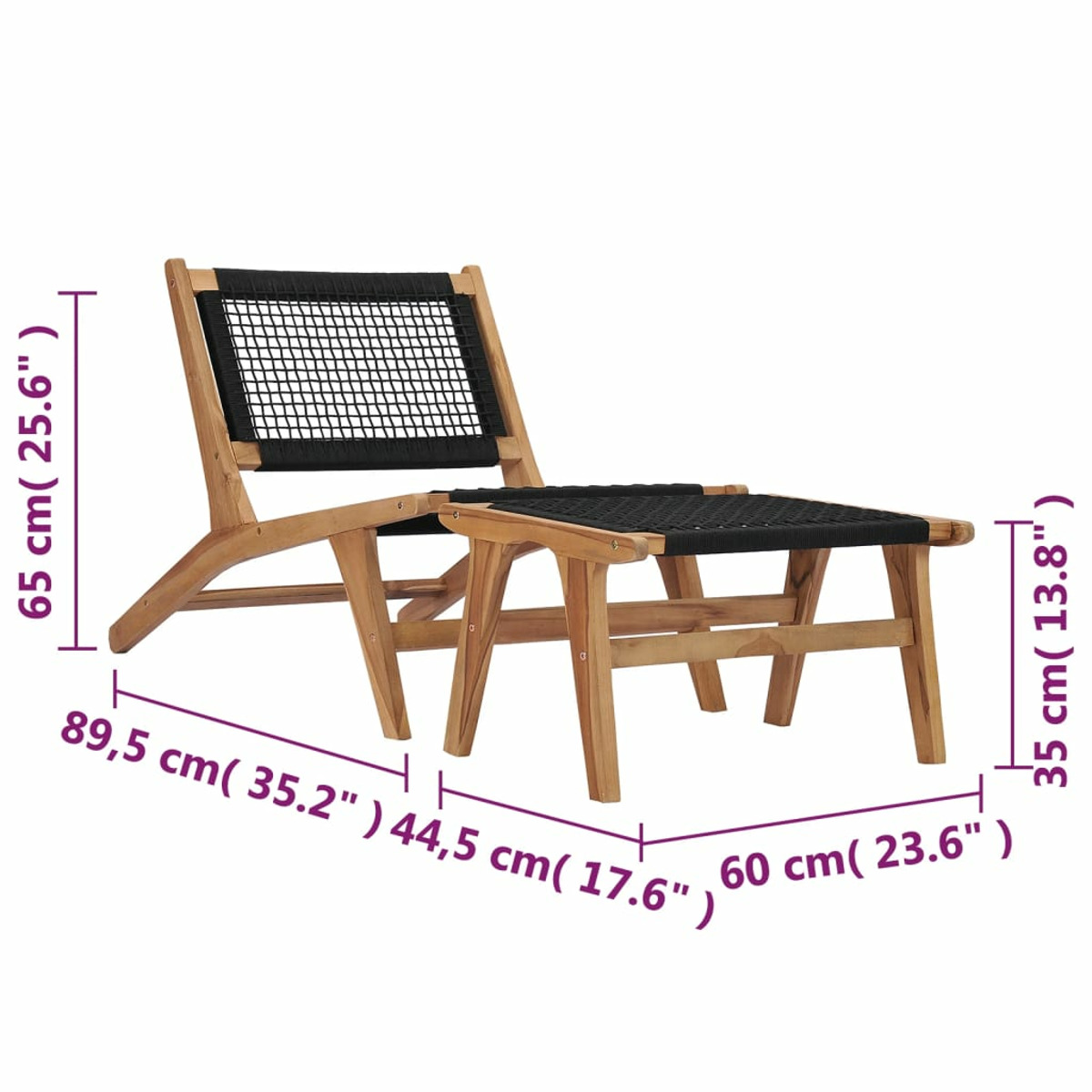 VIDAXL 49368 Sonnenbett, Holz-Naturfarben