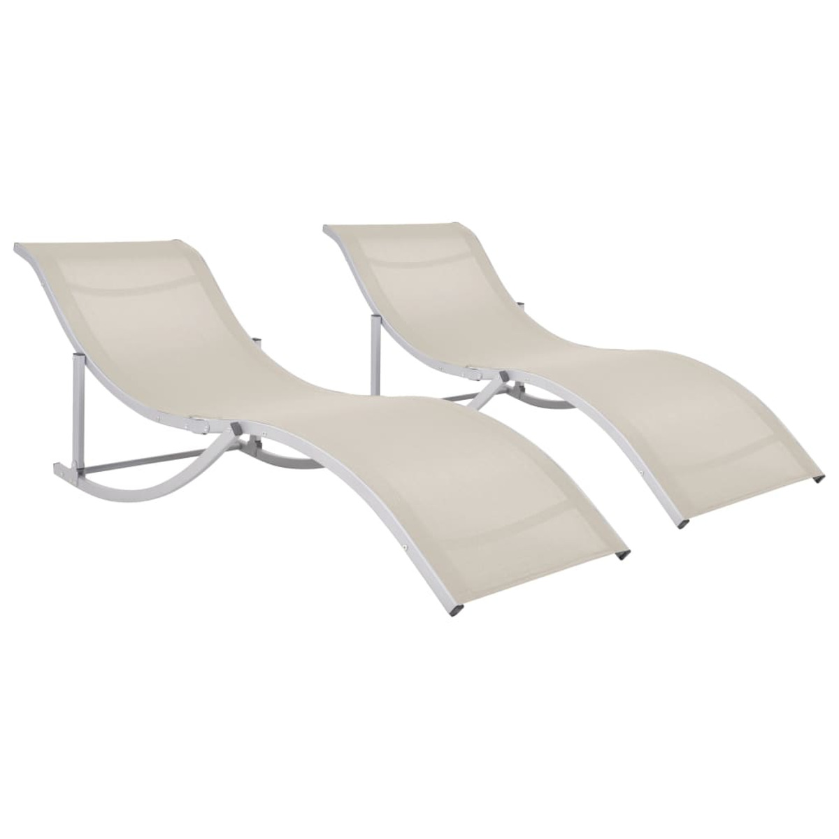 VIDAXL 47785 Sonnenbett, und Creme Grau