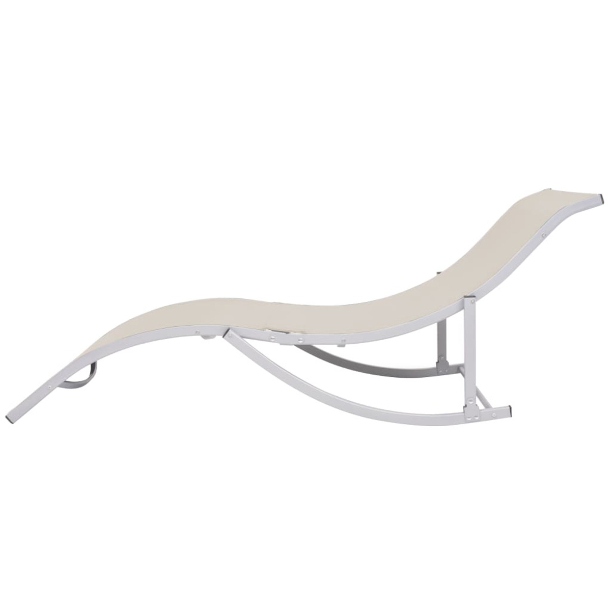 VIDAXL 47785 Grau und Sonnenbett, Creme