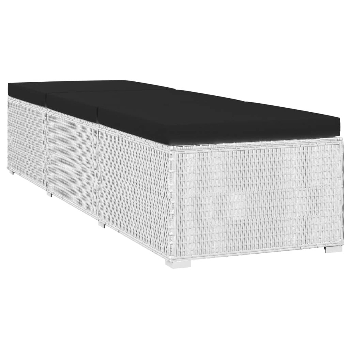 Weiß 3057664 VIDAXL Sonnenbett,