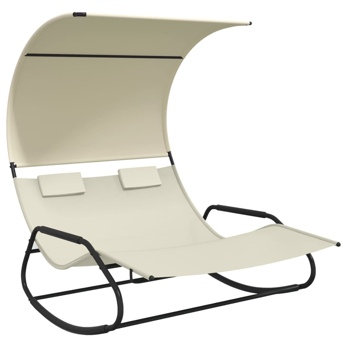 317589 Sonnenbett, VIDAXL Creme