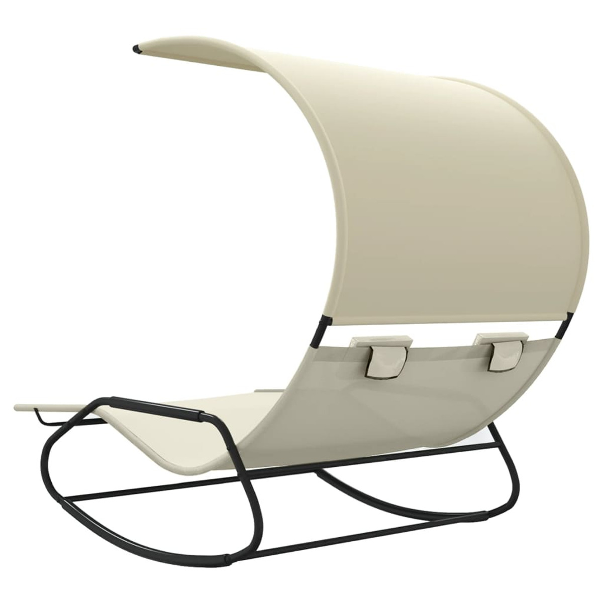 317589 Sonnenbett, VIDAXL Creme