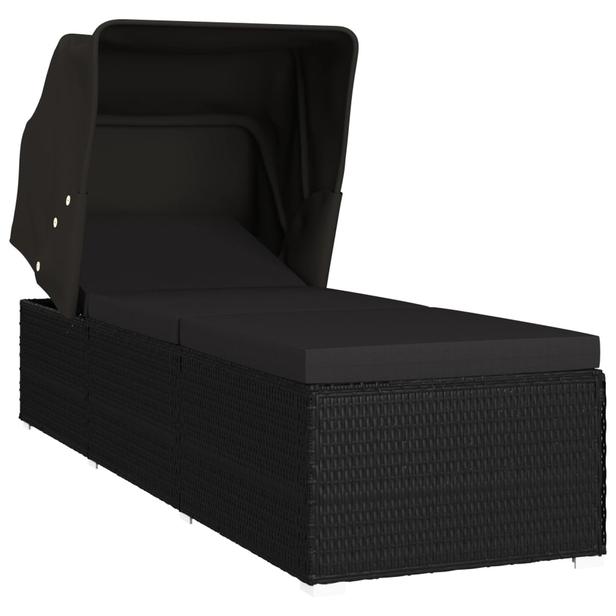 VIDAXL Schwarz 46249 Sonnenbett,