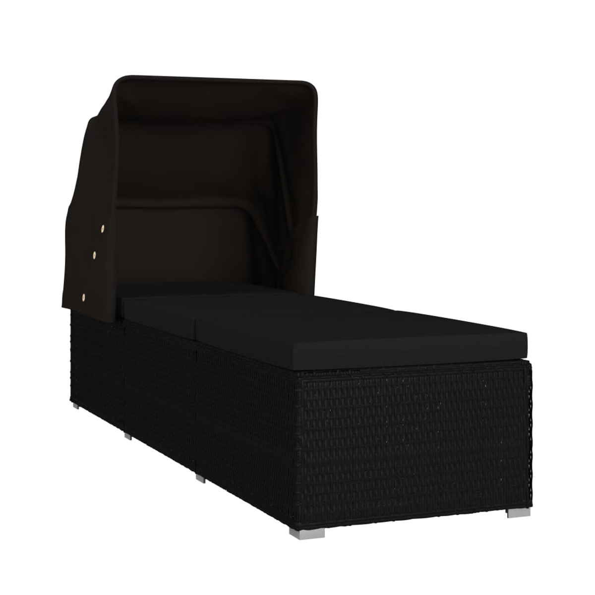 VIDAXL Schwarz 46249 Sonnenbett,