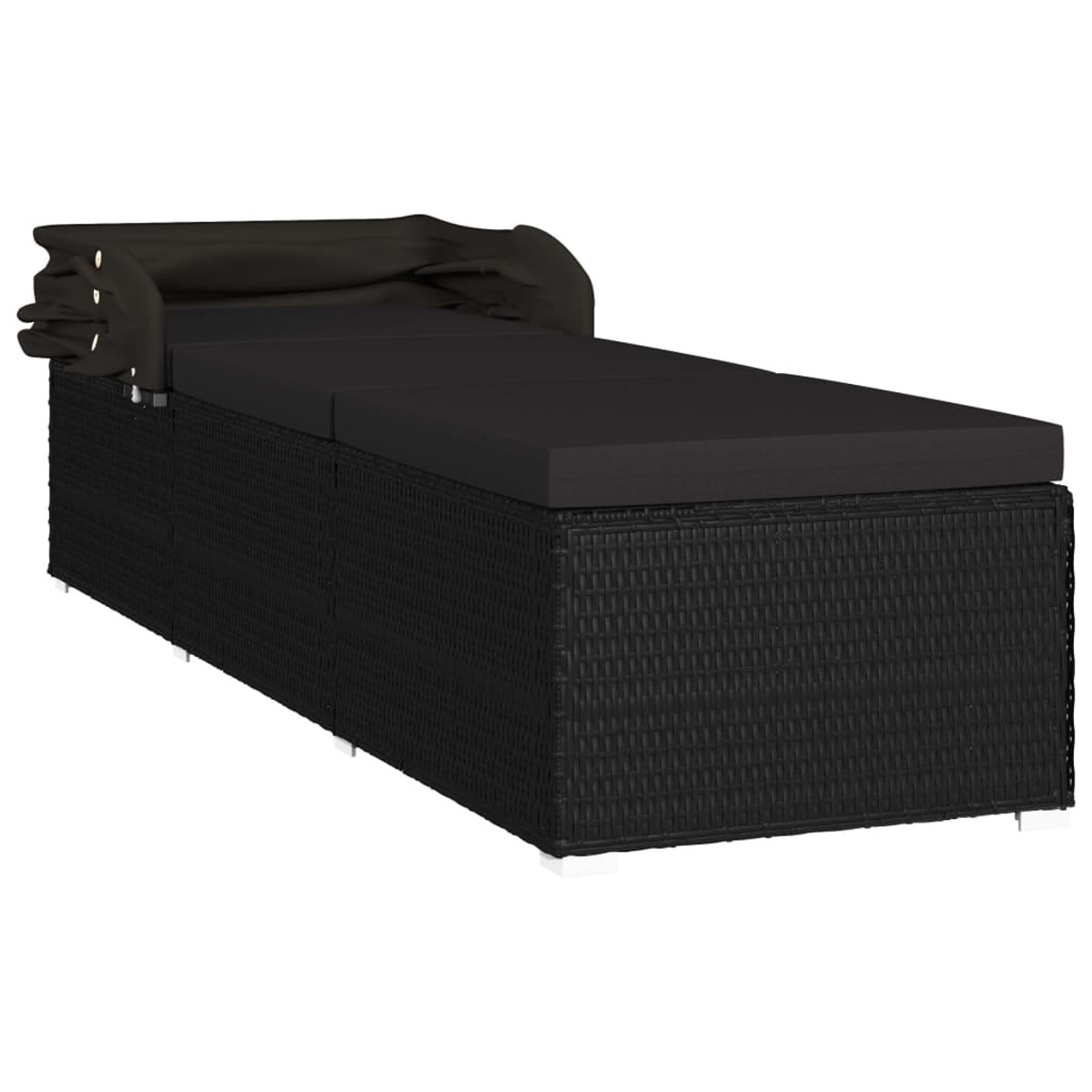 VIDAXL Schwarz 46249 Sonnenbett,