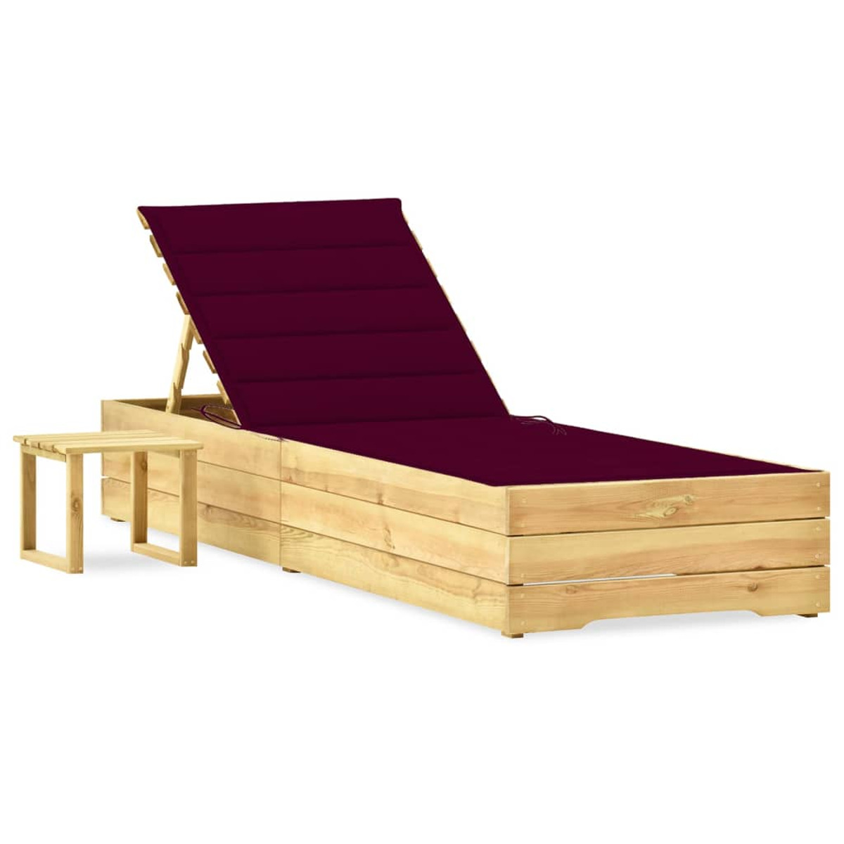 VIDAXL Weinrot 3065933 Sonnenbett,