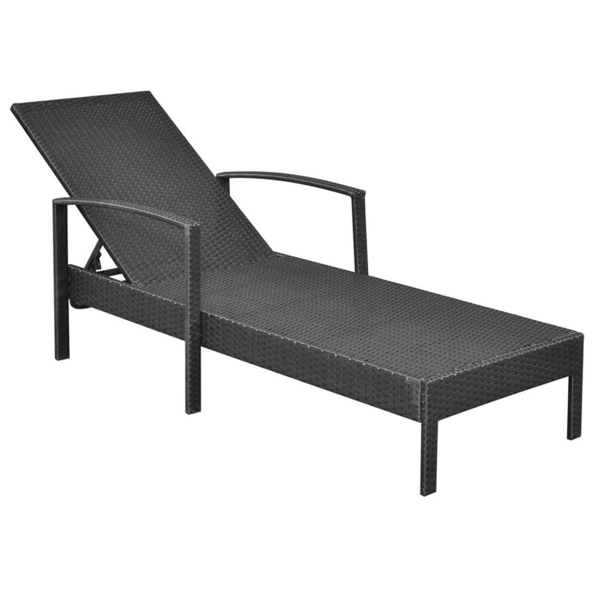 42942 Schwarz VIDAXL Sonnenbett,