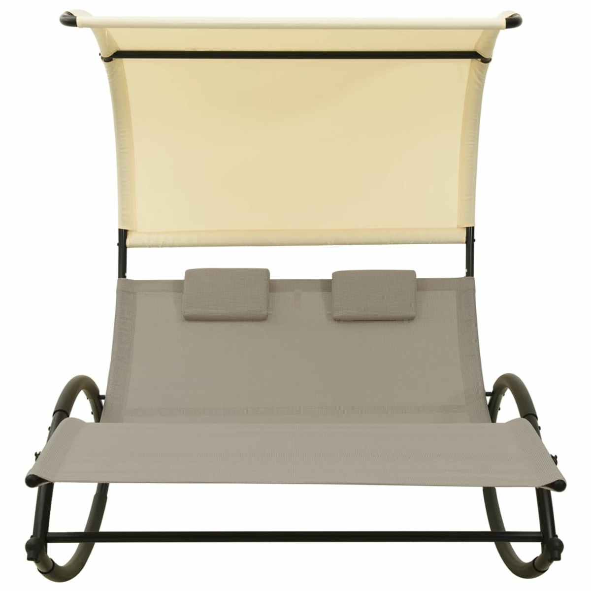 VIDAXL Taupe und 310549 Creme Sonnenbett,