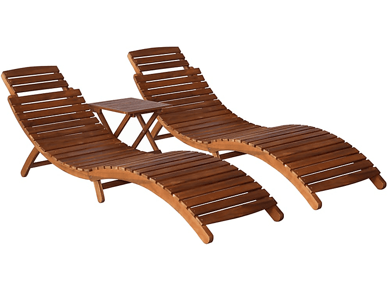 279160 Sonnenbett, Holz-Naturfarben VIDAXL