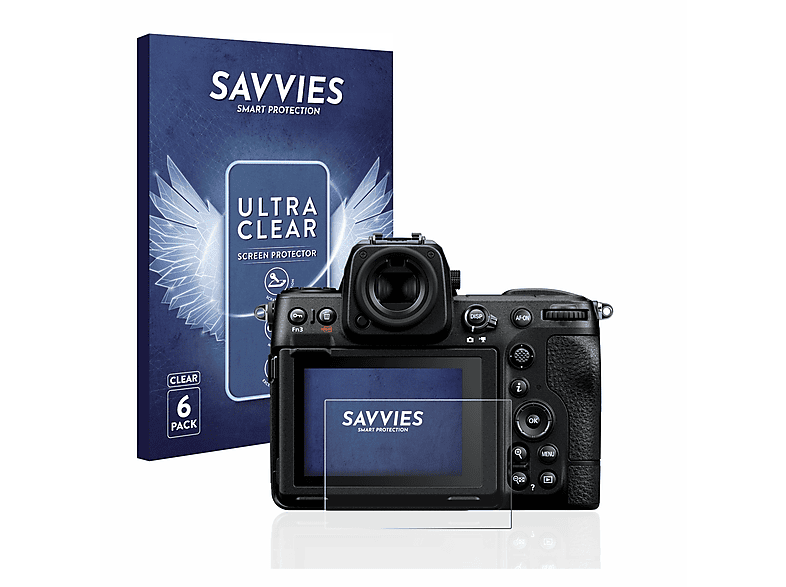 SAVVIES 6x klare Schutzfolie(für Nikon Z 8)