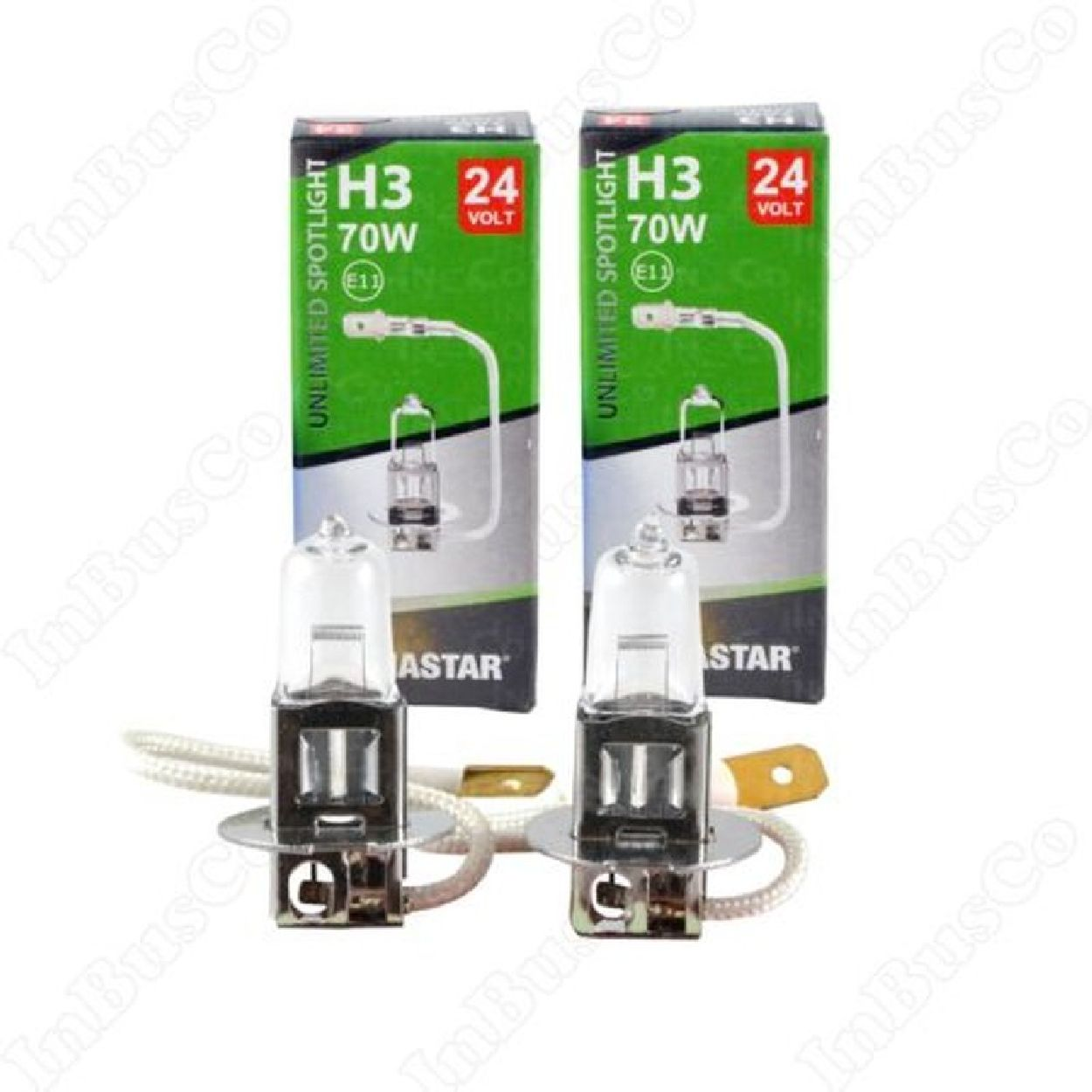 70 H3, 24V, KUBIS Clear SET Transparent / Watt 70 INBUSCO Halogen-Glühlampen H4 W