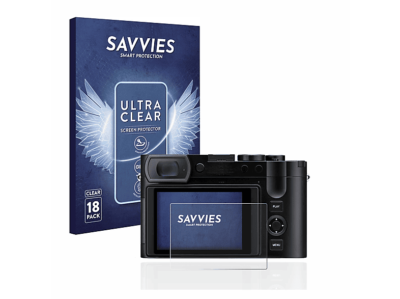 SAVVIES 18x klare Schutzfolie(für Leica Q3)