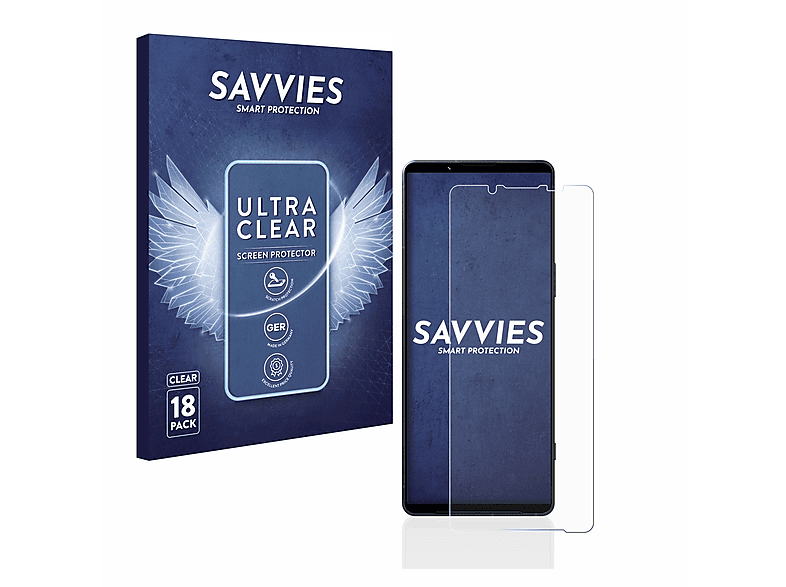 SAVVIES 18x klare Schutzfolie(für Sony Xperia 1 V)