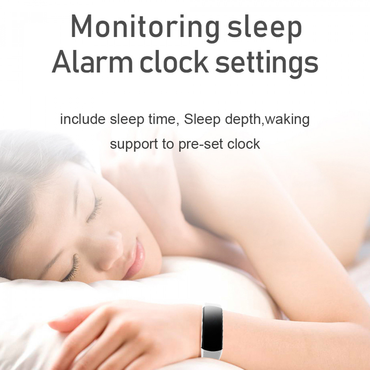 Aktivitätsarmband INF Smartwatch mit Weiß IP67 Schrittzähler Schlafmonitor, TPU, Herzfrequenz,